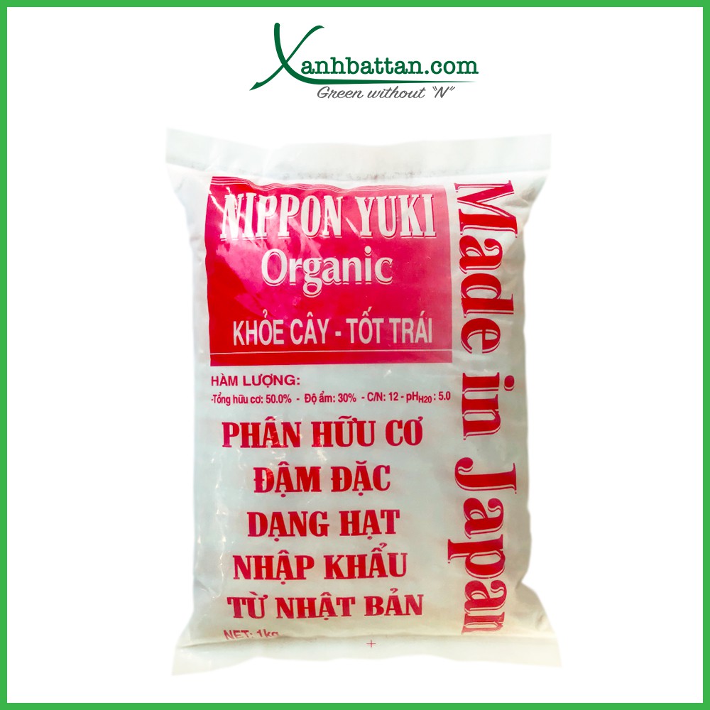 Phân Hữu Cơ Nippon Yoki Nhật Bản Dùng Cho Hoa Kiểng, Hoa Hồng, Cỏ Thảm Túi 1 Kg