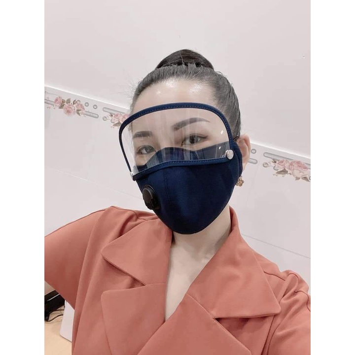 Khẩu trang kính nano kháng khuẩn người lớn nam và nữ có dây rút điều chỉnh độ rộng