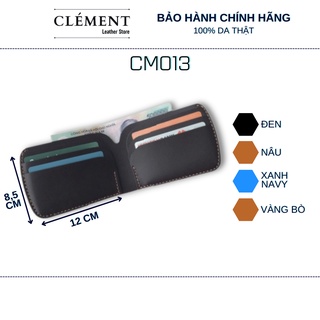 Ví da nam cao cấp, bóp ví nam da bò thật Clément – CM013 - BH 12 tháng - Full box