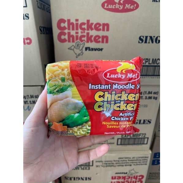 Lốc 4 gói mì Lucky Me Hương Bò/ Hương Gà 55g/gói | BigBuy360 - bigbuy360.vn