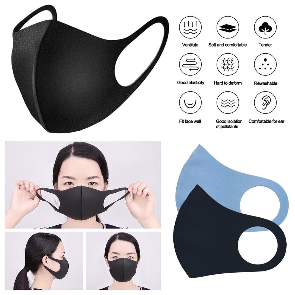 [10 Tặng 1] Khẩu Trang Vải Su 2 Da, HÀNG XUẤT KHẨU , Khẩu Trang Vải Su Hàng Quốc Chống Bụi Khuẩn - Thời Trang | BigBuy360 - bigbuy360.vn