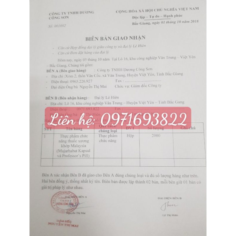 Viên xương khớp Professor's Pill Malaysia