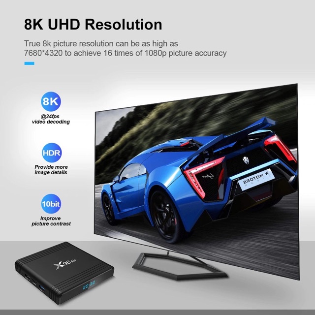 TV Box X96 Air, S905X3, Ram2G I 4G Wifi Mimo, Android 9