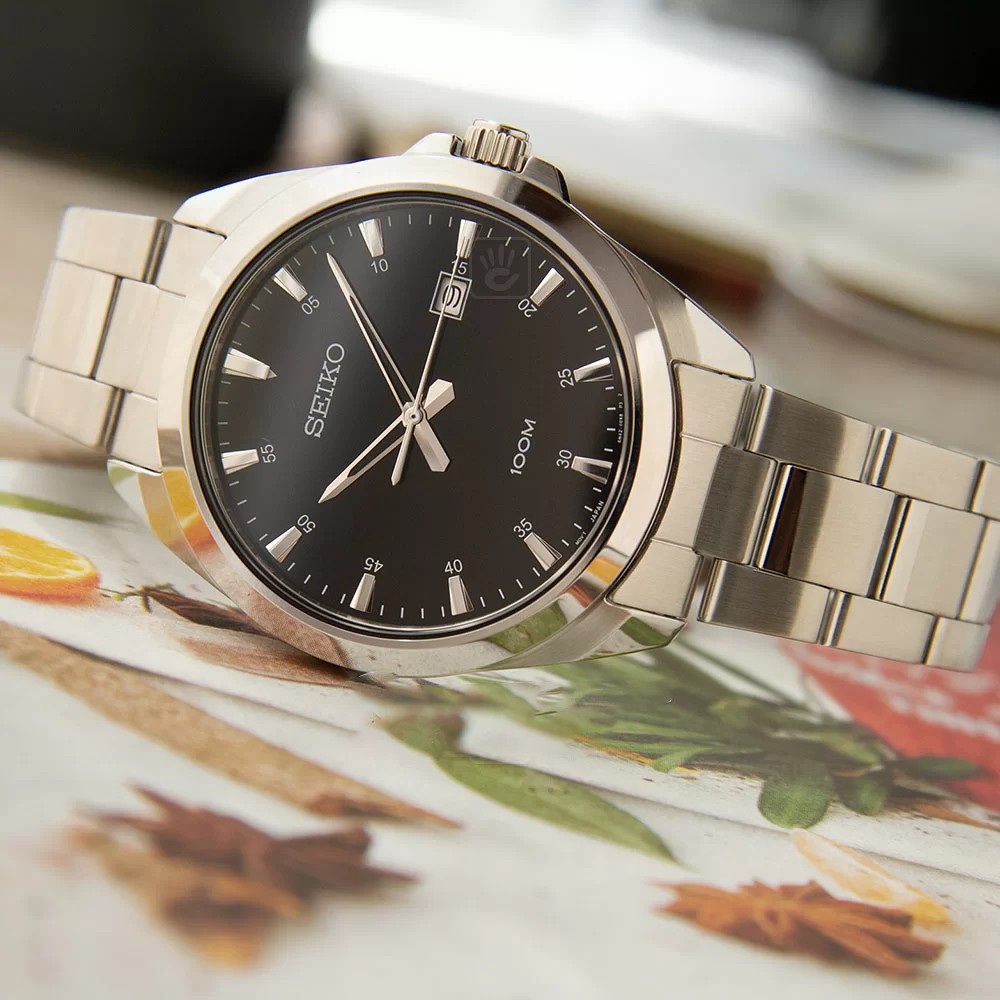 Đồng hồ nam chính hãng Seiko SUR209P1 dây thép, mặt kính Hardlex  , bảo hành 12 tháng