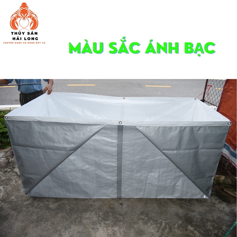 BỂ Bạt NUÔI CÁ, ỐC, LƯƠN , hồ bơi trẻ em loại cao cấp ánh bạc - đã gia công