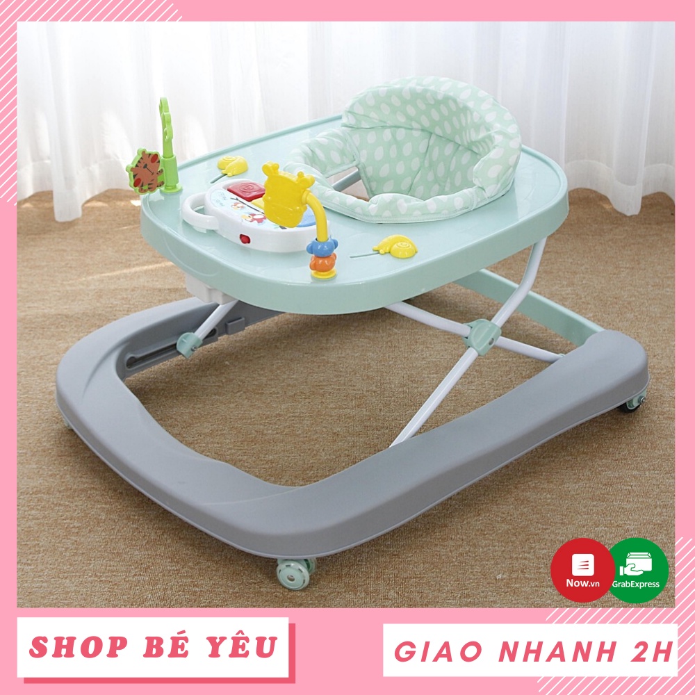 Xe tập đi cho bé  𝑭𝒓𝒆𝒆𝒔𝒉𝒊𝒑  Xe tập đi chữ U cho bé, có bàn phát nhạc kèm bàn ăn Mastela W1508 màu xanh ngọc