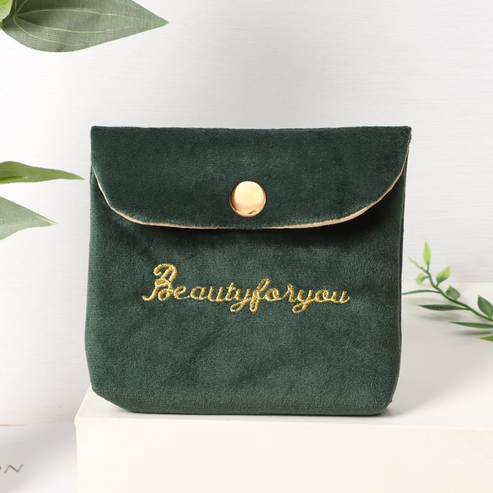Hộp Đựng Tai Nghe / Tiền Xu Bằng Vải Nhung Di Động Tiện Dụng