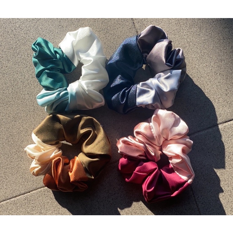 Dây buộc tóc scrunchies phối nhiều màu cho nữ