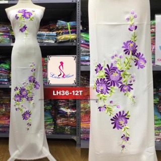 Vải áo dài thêu LH36