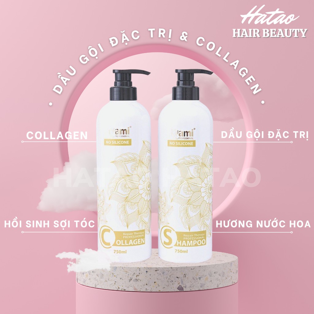 DẦU GỘI XẢ SIÊU PHỤC HỒI TÓC KAMI DANG CHAI 750ML