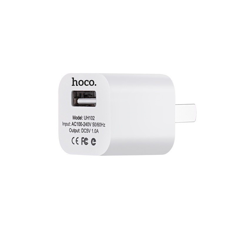 [Mã 2404EL10K giảm 10K đơn 20K] Củ sạc iphone HOCO UH102 Hàng Cao Cấp Chuẩn 5V/1A - Cốc Sạc iphone