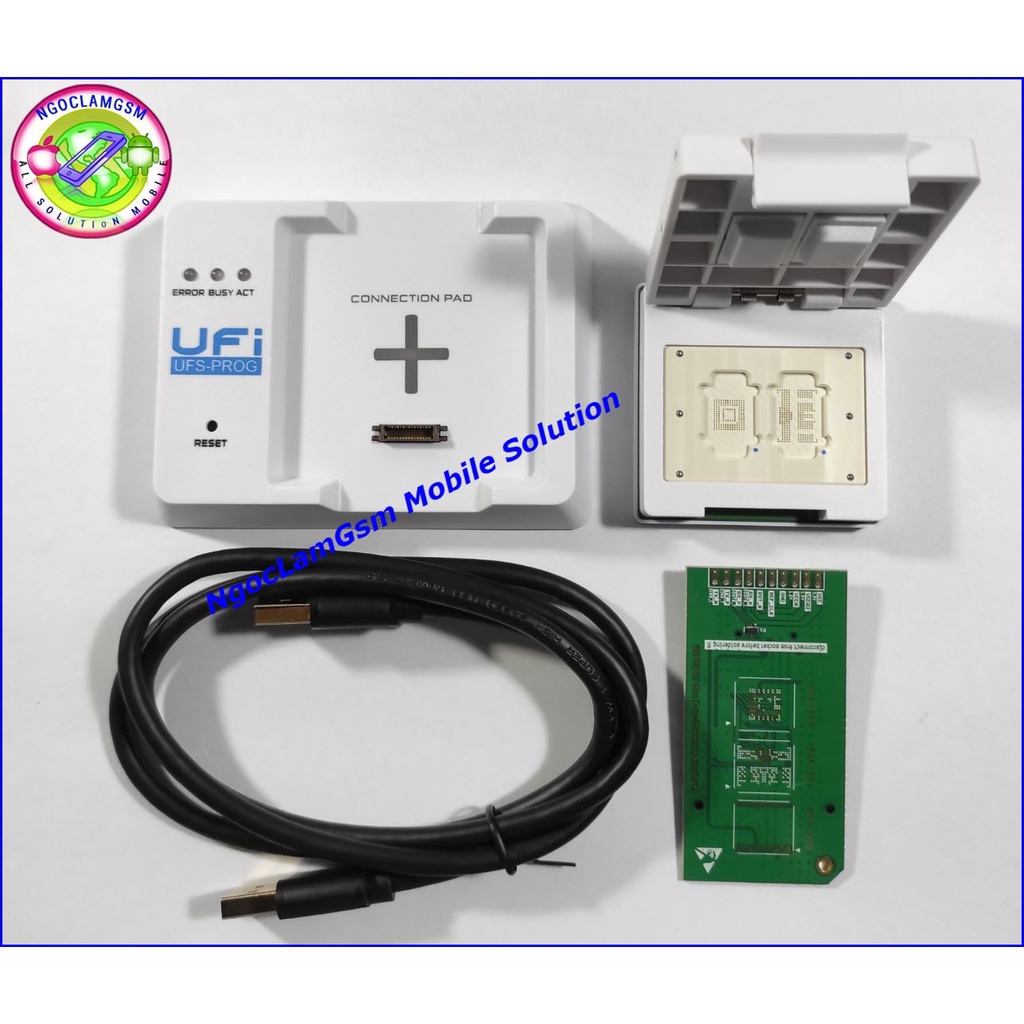 Bộ Đế Câu ISP UFS Và 2in1 Socket Adapter Ufi UFS-Prog Mới Nhất 2022 (Dùng Với Ufi Box)