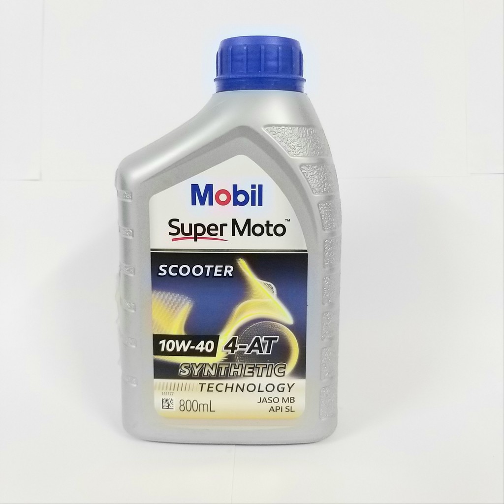 Nhớt xe tay ga Mobil Super Moto scooter 10W40 4AT 800ml (Sing)