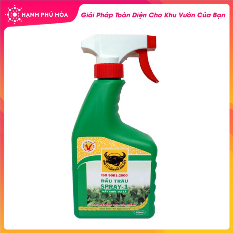 Phân Bón Lá Cao Cấp Đầu Trâu Spray 1 500ml/Chai - Chuyên Hoa, Cây Kiểng, Kích Thích Nảy Chồi, Ra Lá- Dạng Xịt, Pha Loãng