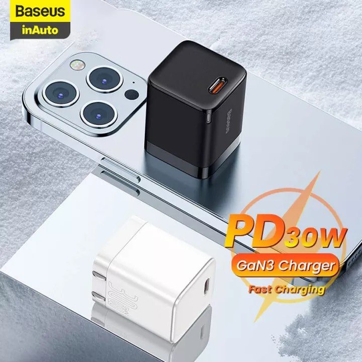Củ sạc nhanh, nhỏ gọn Baseus GaN3 Quick Charger 1C 30W (PD/ QC / PPS Multi Quick Charge Support)