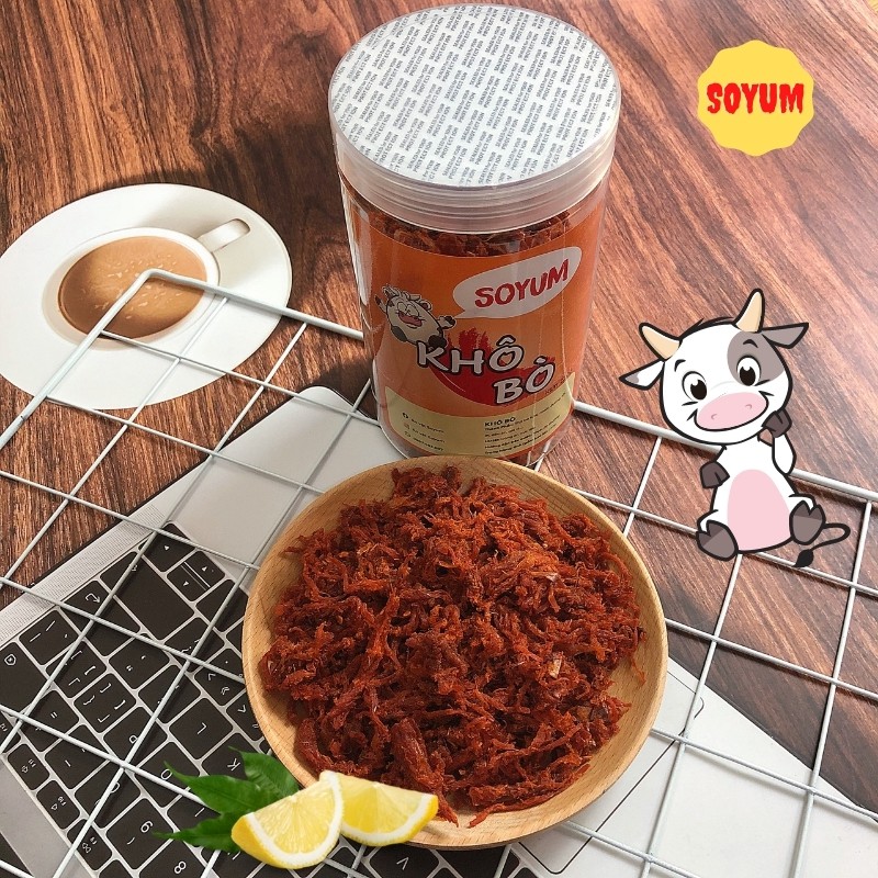 Khô bò sợi hộp 250g,khô bò Soyum thơm ngon từng sợi | BigBuy360 - bigbuy360.vn