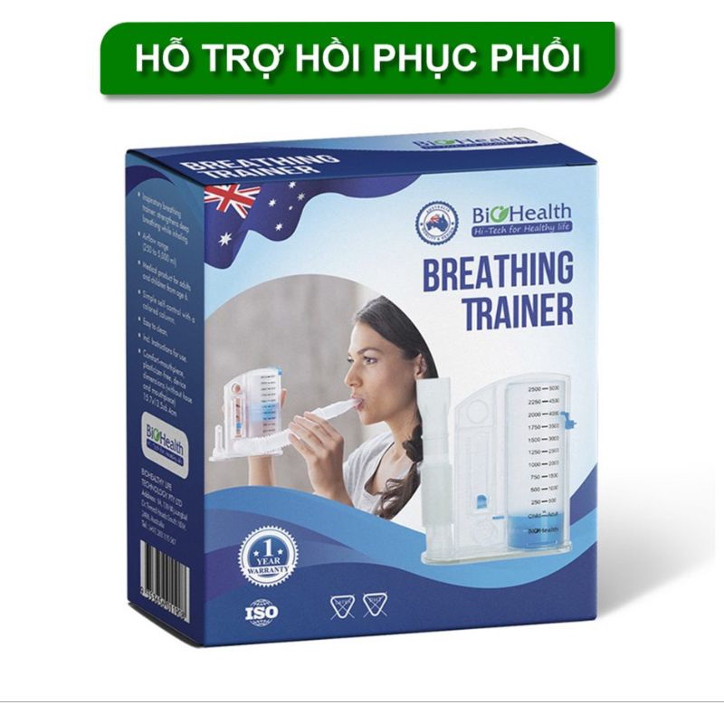 Dụng cụ tập thở - Breathing trainer BioHealth chính hãng Úc