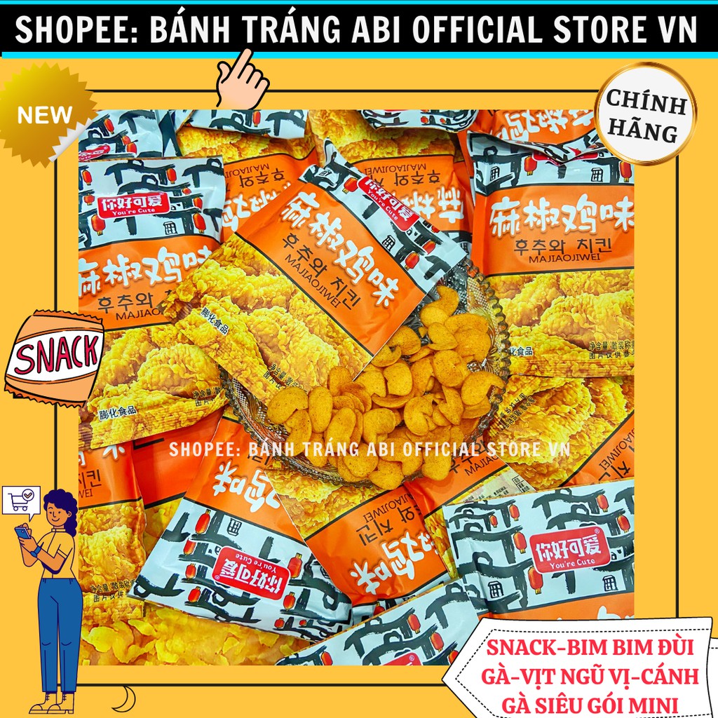 [ĐÔNG GIÁ 5K] SNACK BIM BIM GÓI MINI GÀ NGŨ VỊ-MÓN ĂN GÂY NGHIỆN