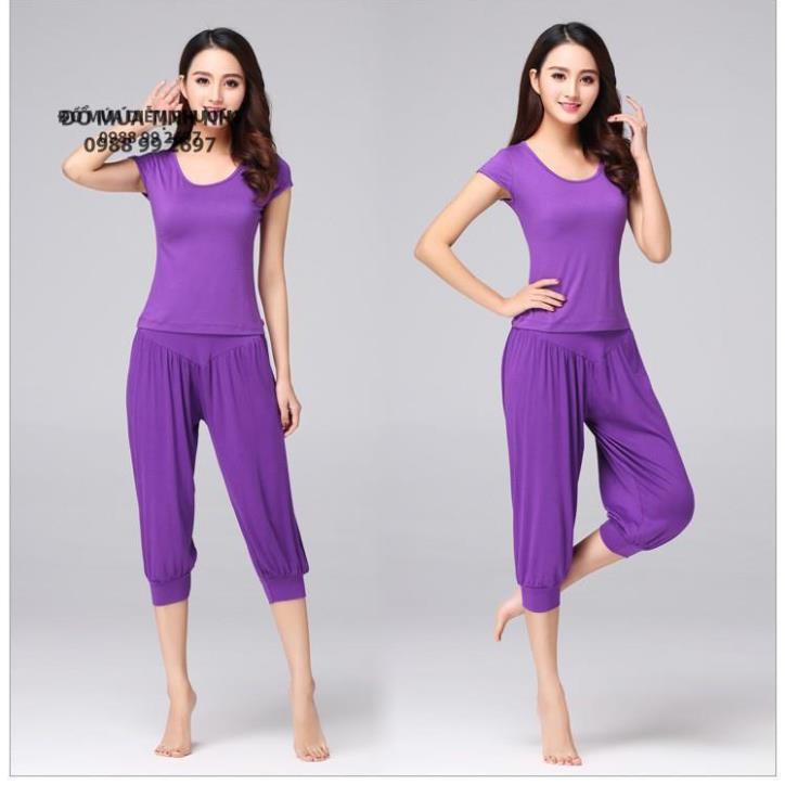(có sẵn) Bộ quần áo tập yoga alibaba ngồi thiền B02 Bộ tập kín đáo Đồ múa Tố Uyên
