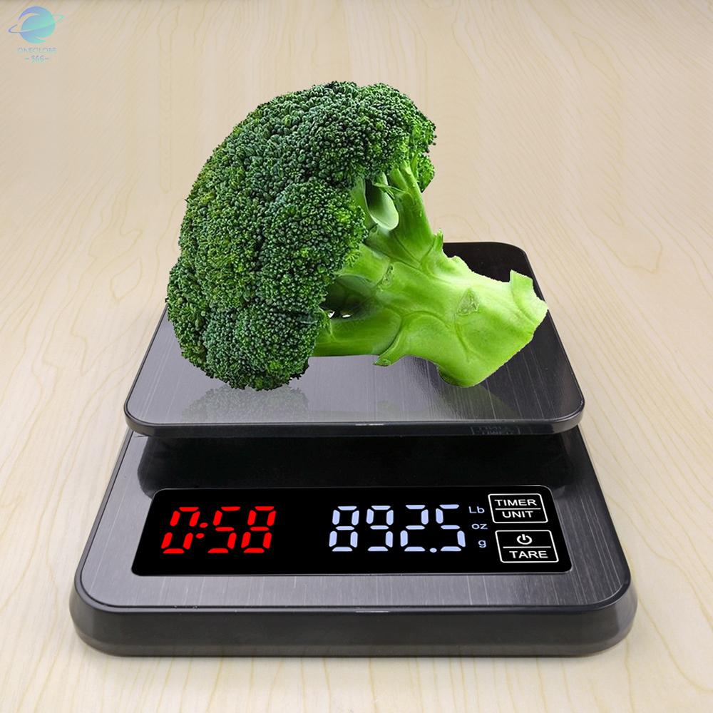 O&G Food Scale Coffee Scale 22lb Digital Kitchen Scale Weight Grams and Oz for Cooking Baking with Timer LED Display Tare Function Portable Electronic Scales