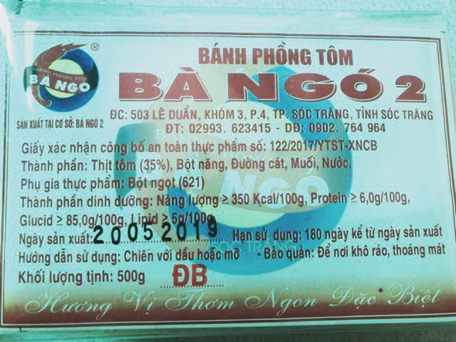 Bánh phồng tôm Bà Ngó 2 Sóc Trăng 500g LOẠI ĐẶC BIỆT