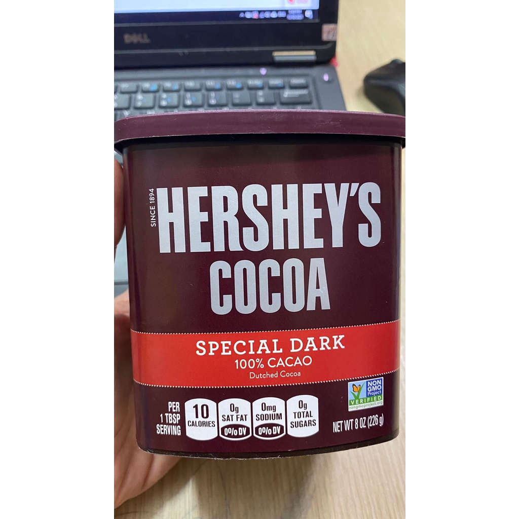 Bột cacao đắng nguyên chất Hershey's Cocoa special dark Mỹ 226g