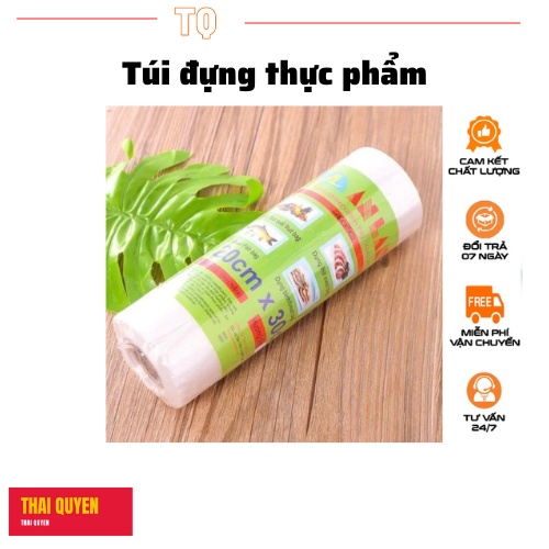 Túi đựng thực phẩm sinh học an lành 120 túi/1 cuộn kích thước