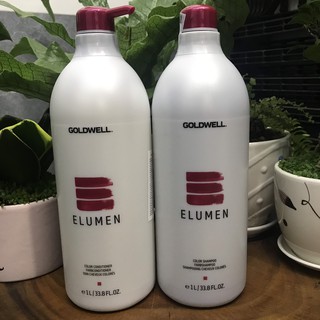 Bộ dầu gội xả Goldwell Elumen Wash Treat - 1000ml, dành cho tóc nhuộm màu elumen
