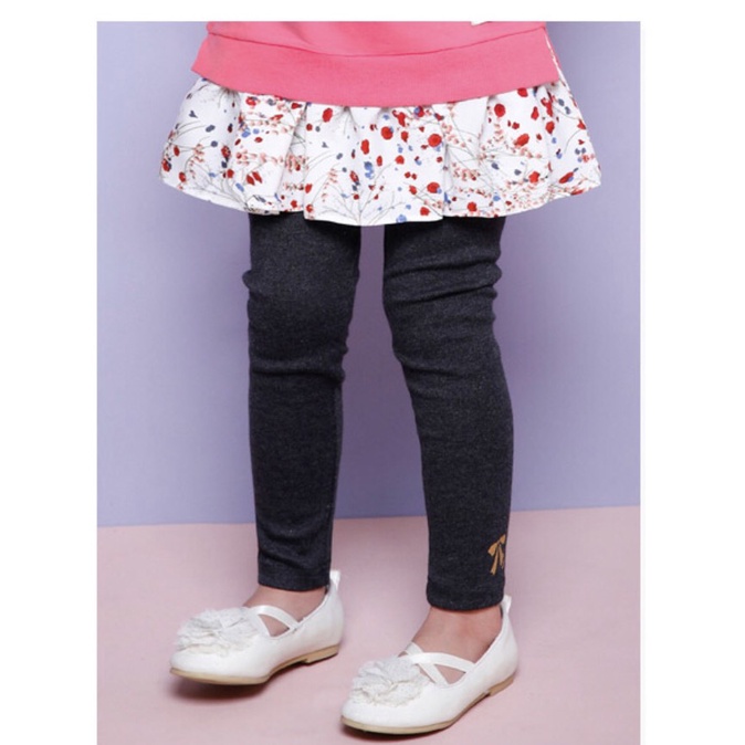 Quần legging thun bé gái gấu in hình nơ Jelis. HA2453