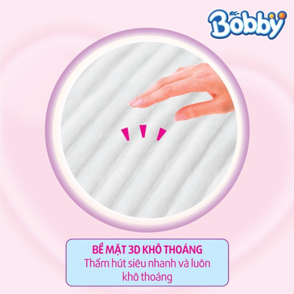 Tã dán Bobby Fresh Siêu thấm - Khô thoáng M76