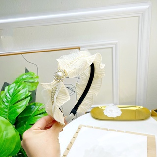 Cài Nơ Ngọc 2 màu trắng - đen
