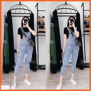 Quần yếm jeans rách và không rách .size SML .sỉ 160k