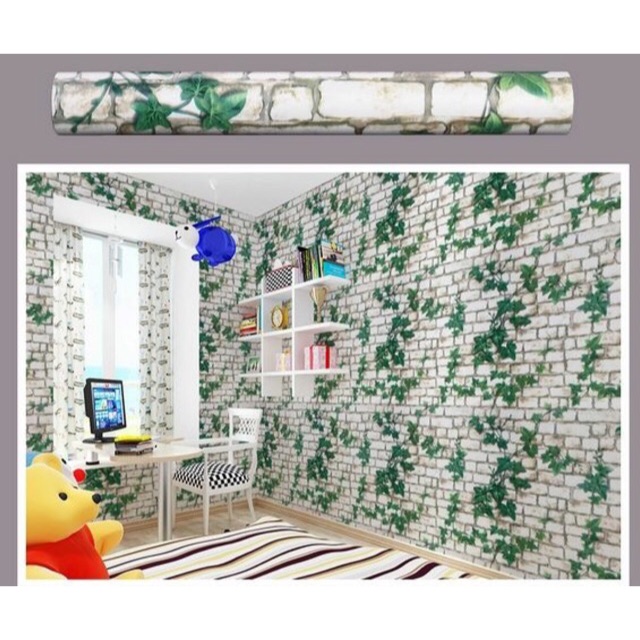 Decal cuộn dây leo xanh 