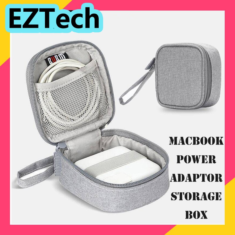Hộp lưu trữ bộ chuyển đổi nguồn EZTECH tương thích với túi lưu trữ bộ chuyển đổi MacBook AC Bộ sạc n
