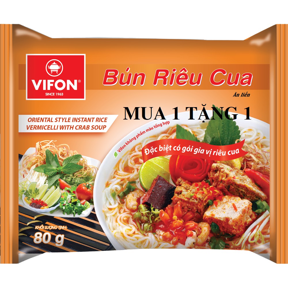 Combo 2 Thùng 30 Gói Bún Riêu Cua VIFON 80g/Gói