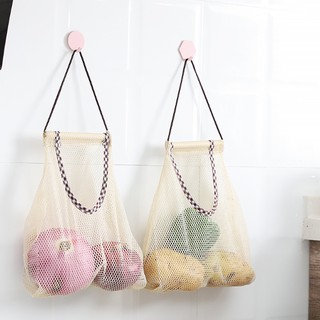 Túi lưới treo tường đựng thực phẩm đa năng 👉 Bảo quản của quả, hành tỏi