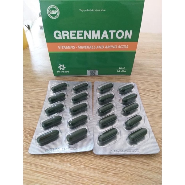 Greenmaton - Bổ sung các vitamin, khoáng chất và acid amin thiết yếu cho cơ thể giúp ăn ngon, ngủ tốt -100 viên
