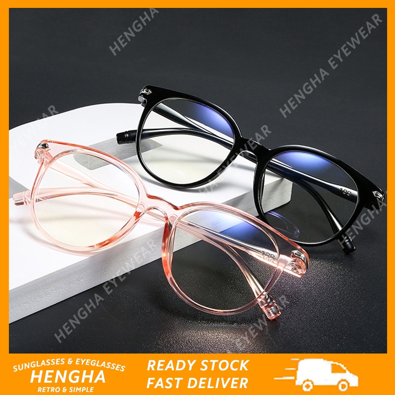Mắt Kính Gọng Tròn Chống Tia Sáng Xanh Phong Cách Retro Cho Nam Nữ