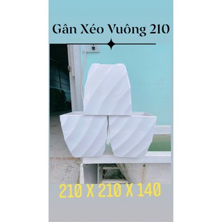 chậu nhựa vuông xéo