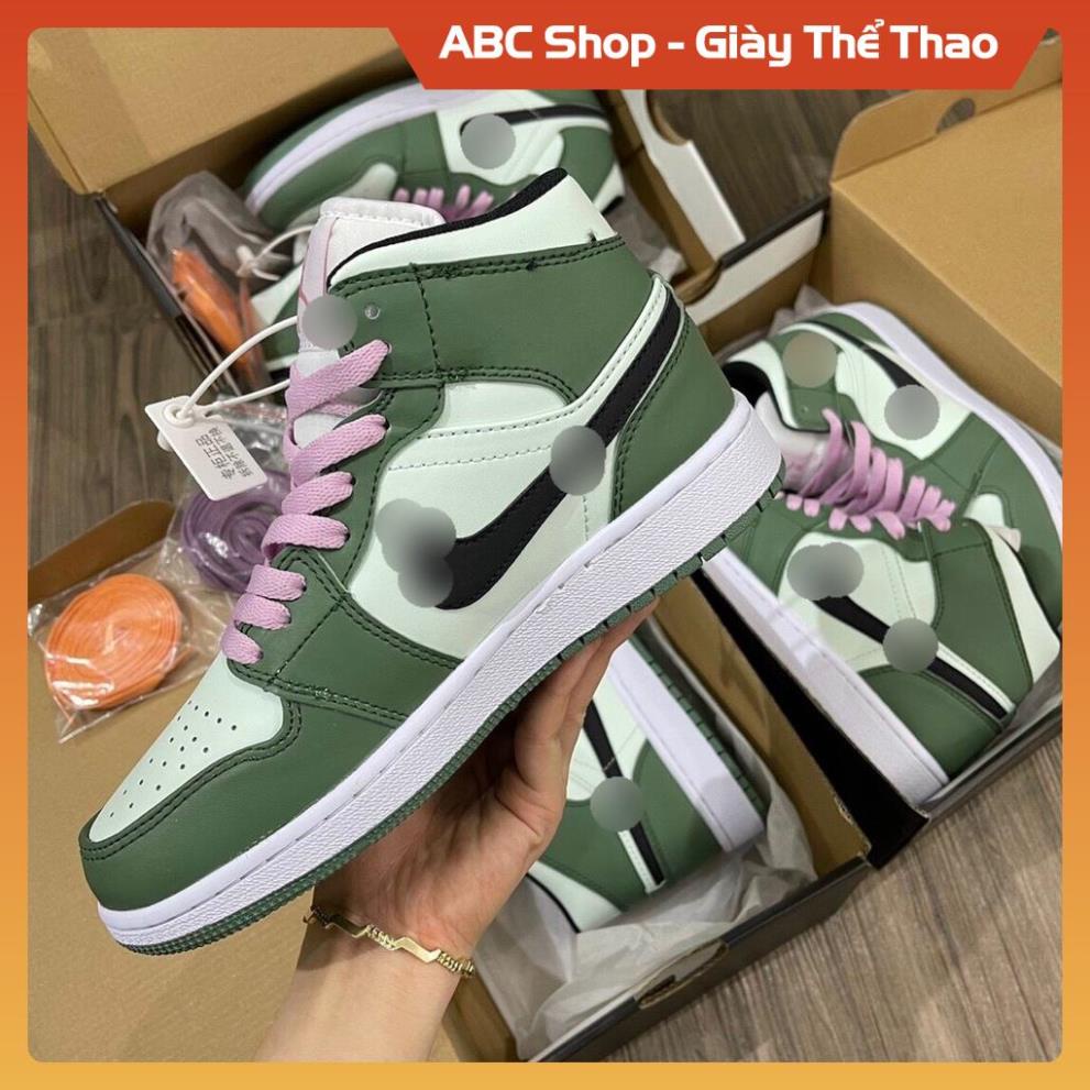 Giày Sneaker Jd1 Xanh Lá Trắng Cao Cổ, Giầy Jd1 High Xanh Trắng Hồng Đen Full box bill