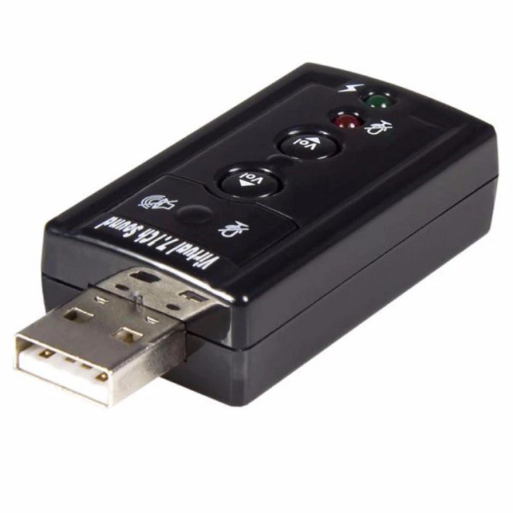 Card âm thanh 3D USB Taiwan 7.1 - Usb sound 3D - chia mic và loa