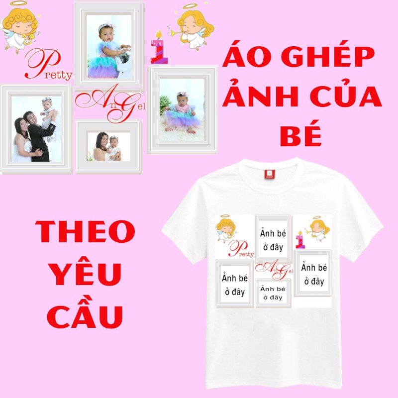 Áo thun trẻ em ghép ảnh theo yêu cầu - in áo thun theo yêu cầu.