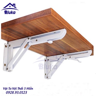 Bản Lề Gập Thông Minh - Giá Đỡ Bàn Kệ Treo Tường Ban Công Gấp Gọn Bằng Thép và Inox Chịu Lực Dài 30 35 40 45 50cm