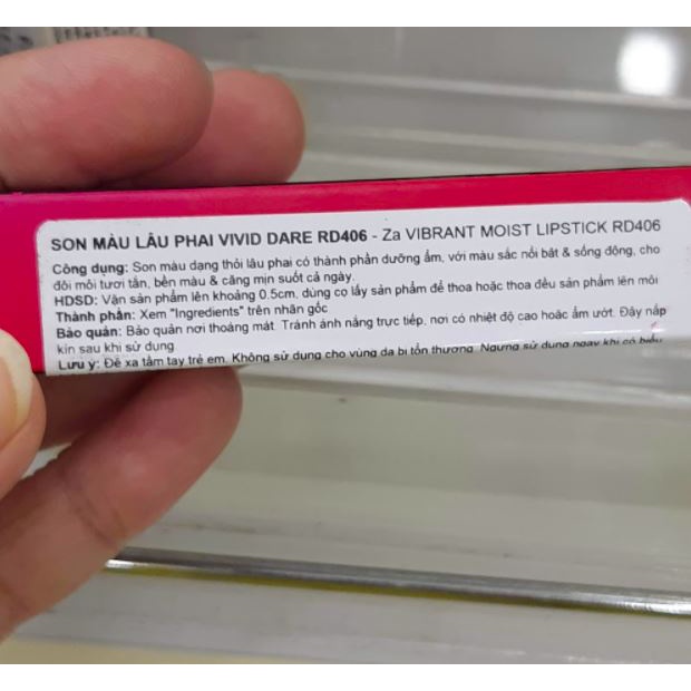 Son Lì Thỏi Za Vivid Dare Lipstick (MP5037 MP5038)