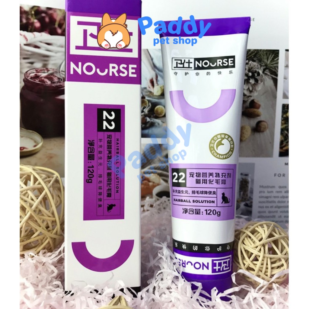 Gel NOURSE 22 Hairball Tiêu Búi Lông Mèo 120g