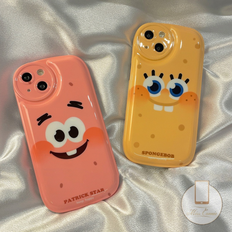 Ốp Điện Thoại TPU Mềm Đệm Khí In Hình SpongeBob Cho IPhone 7 8 Plus 11 12 13 Pro MAX XR X XS MAX 6 6s Plus SE 2020