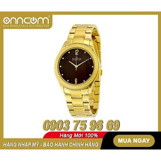 Đồng hồ Skagen 36mm Three Hand Gold Tone Stainless Steel Quartz Ladies Watch SKW2108