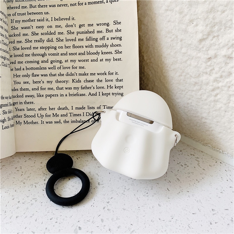 Vỏ bảo vệ hộp sạc tai nghe cho Airpods 1 / 2 hình con ma 3D đáng yêu