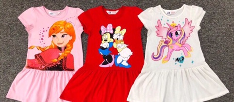 Đầm thun bé gái H&M (1-12t)