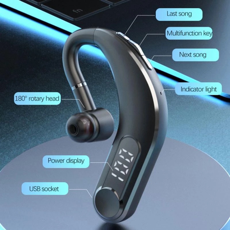 Tai nghe không dây TZUZL Bluetooth không dây kiểu móc vành tai có micro tiện lợi